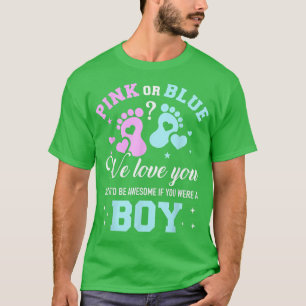 Camiseta Sexo revela cor-de-rosa ou azul te ama, mas incrív
