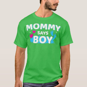 Camiseta Sexo revela mamãe diz menino que corresponde à fam