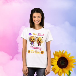 Camiseta Sexo Revela que ele ou ela Mamãe para as mulheres