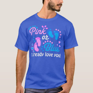 Camiseta Sexo Revela Rosa ou Azul Eu Já Te Amo Homens 