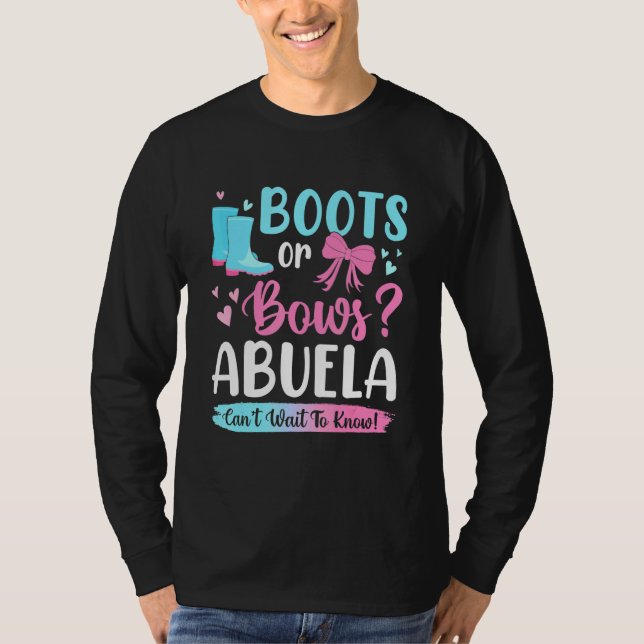 Camiseta Sexo Revelação Boots Ou Arcos Abuela Correspondent (Frente)