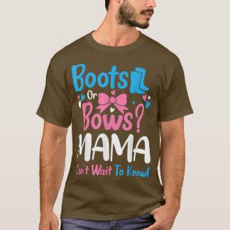 Camiseta Sexo Revelação Boots ou Arcos Anúncio do bebê da m