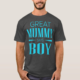 Camiseta Sexo Revelação Excelente Mamãe Diz Menino Correspo