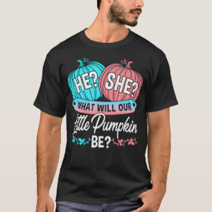 Camiseta Sexo Revelação Festa de Abóbora Bonita Chá de