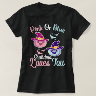 Camiseta Sexo Revelação Queda Tema de Halloween Vovó- Pu