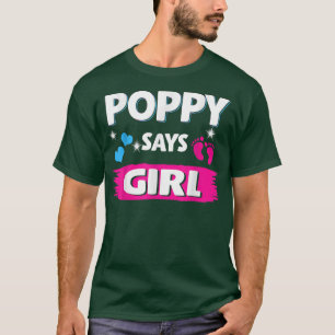 Camiseta Sexo Revelado Poppy Diz Menina Correspondente Bebê