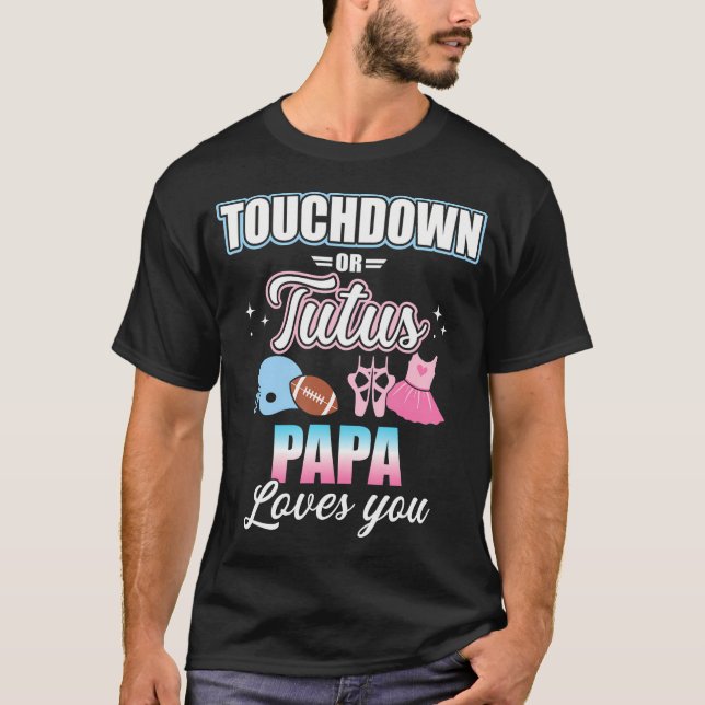 Camiseta Sexo Revele Ataques Ou Tutus Papa Correspondendo B (Frente)