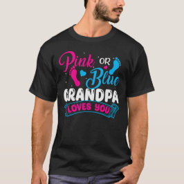 Camiseta Sexo Revele Vovô Rosa Vovô Azul Te Ama