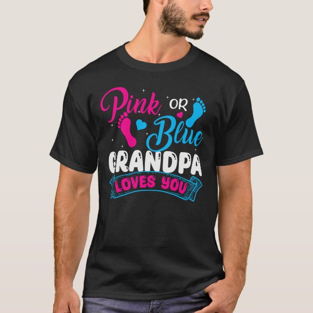 Camiseta Sexo Revele Vovô Rosa Vovô Azul Te Ama (Frente)