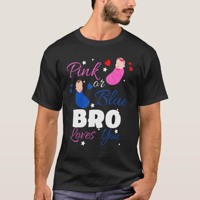 Camiseta Sexo Rosa ou Azul Revela Presas da Família Irmão (Frente)