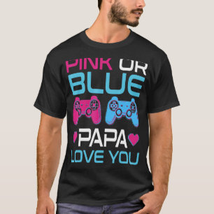 Camiseta Sexo Rosa Ou Azul Vídeo Jogo Vídeo Vídeo Papá Fa