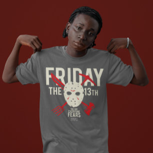 Camiseta Sexta-feira, 13 Máscara de hóquei cruzado