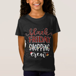 Camiseta Sexta-Feira Comprando a Tripulação Natal Negro Com