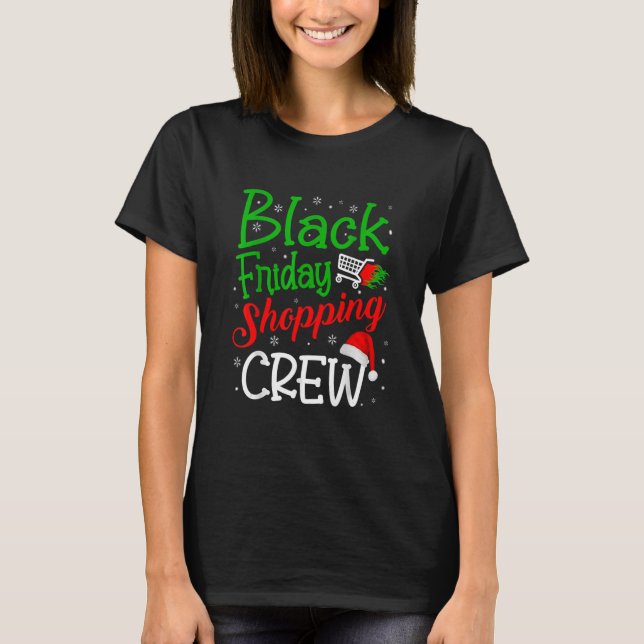 Camiseta Sexta-Feira Comprando Tripulantes À Noite Negra Sh (Frente)