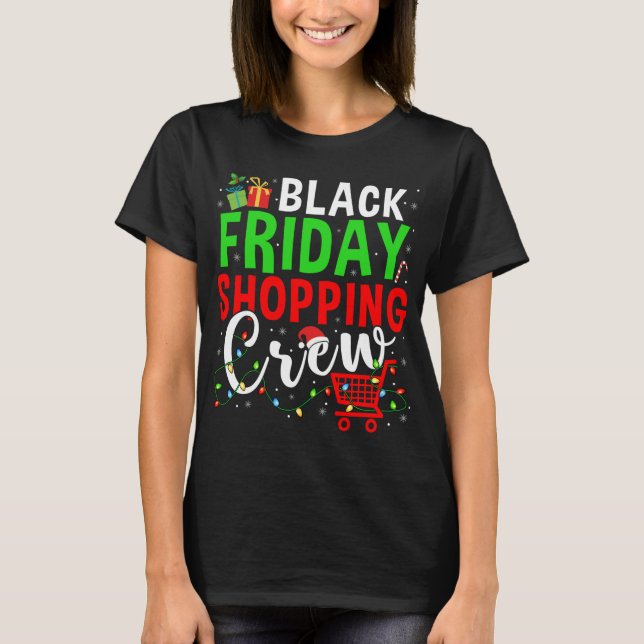 Camiseta Sexta-Feira Comprando Tripulantes À Noite Negra Sh (Frente)