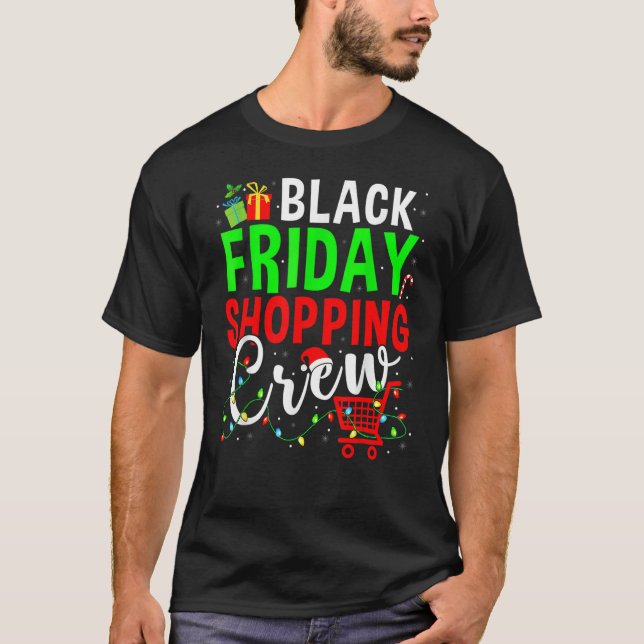 Camiseta Sexta-Feira Comprando Tripulantes À Noite Negra Sh (Frente)