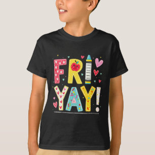 Camiseta Sexta-feira Divertida Feliz Sexta-feira Fim de Sem