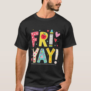 Camiseta Sexta-feira Divertida Feliz Sexta-feira Fim de Sem