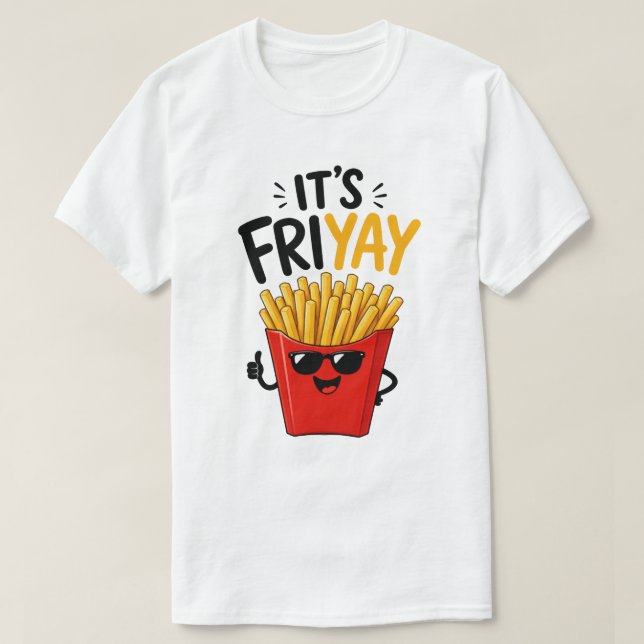 Camiseta Sexta-feira Divertida Unisex Branco (Frente do Design)