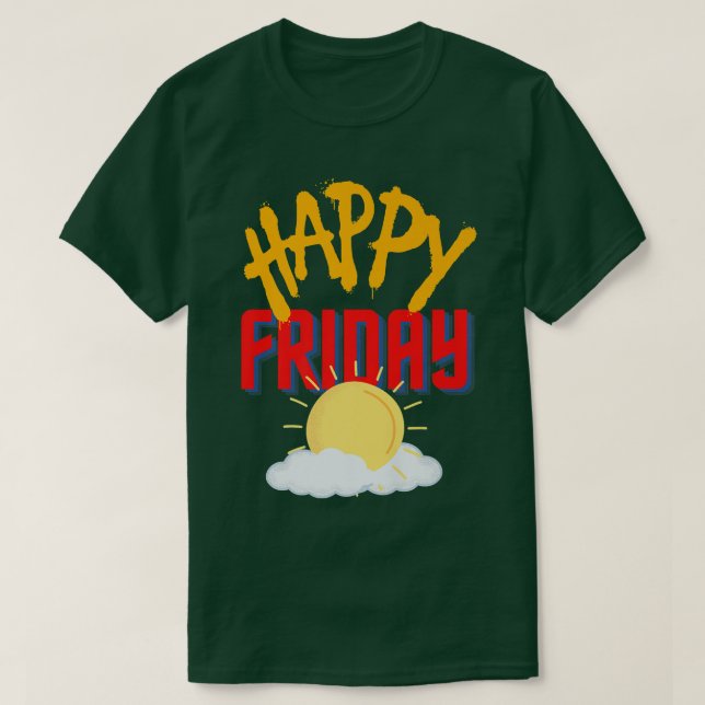 Camiseta Sexta-feira feliz (Frente do Design)