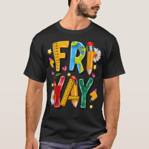 Camiseta Sexta-Feira Feliz, Engraçado Professor Fri Yay