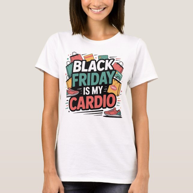 Camiseta Sexta-Feira Negra é Meu Cardio (Frente)