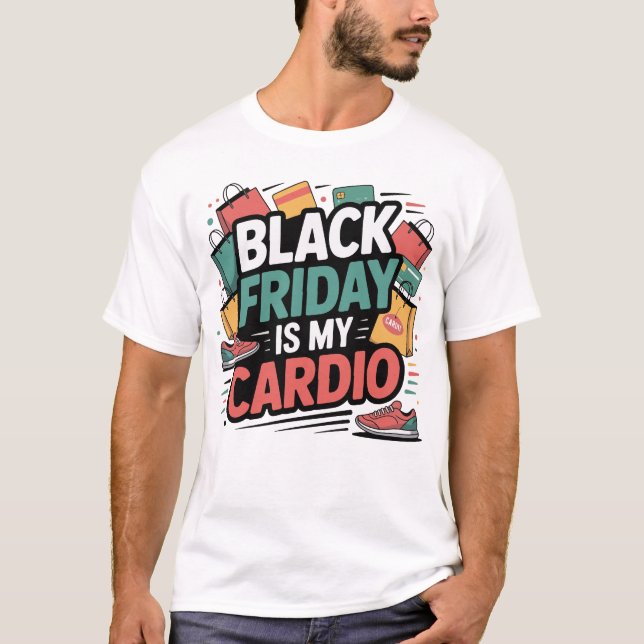 Camiseta Sexta-Feira Negra é Meu Cardio (Frente)