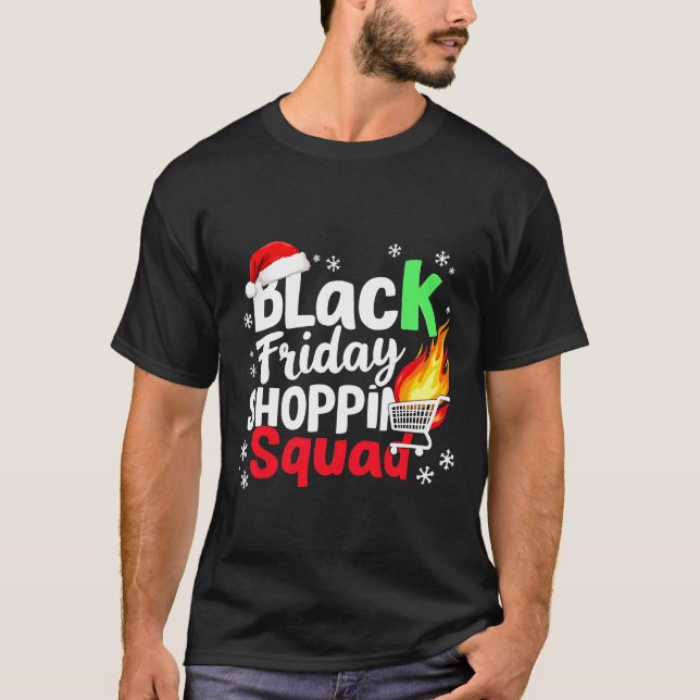 Camiseta Sexta-Feira Negra Engraçada Comprando Esquadrão (Frente)