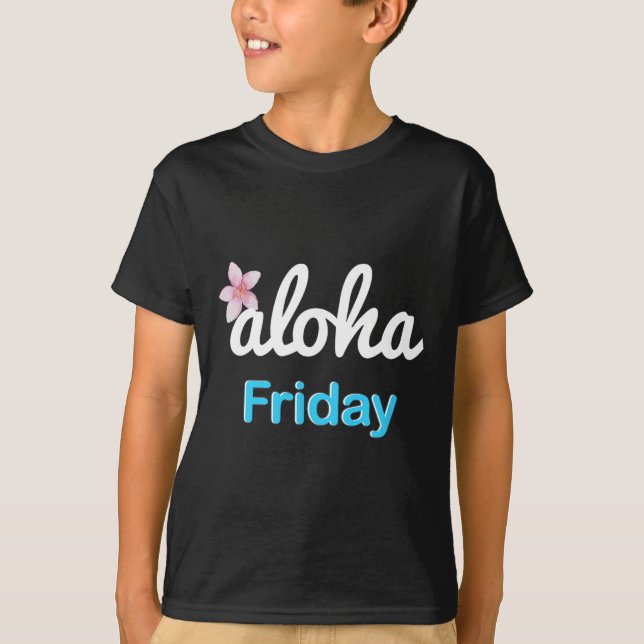 Camiseta Sexta-feira simplesmente aloha' Festa de Lua Plume (Frente)