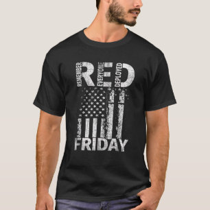 Camiseta Sexta-Feira Vermelha Lembre-Se De Todos Os Funcion