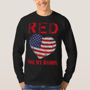 Camiseta Sexta-Feira Vermelha Para O Meu Pai Apoiar As Noss