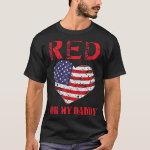 Camiseta Sexta-Feira Vermelha Para O Meu Pai Apoiar As Noss