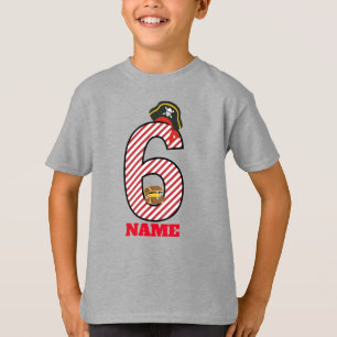 Camiseta Sexta festa de aniversário pirata 6