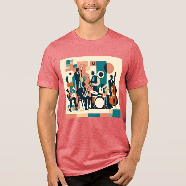 Camiseta Sexteto da Era do Jazz de Meados do Século (Frente)