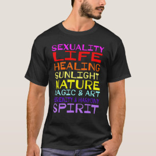 Camiseta Sexualidade Vida Curando Natureza Solar Sereno Mág