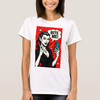 Camiseta Sexy Vampire Selfie - Pop Art Clássico