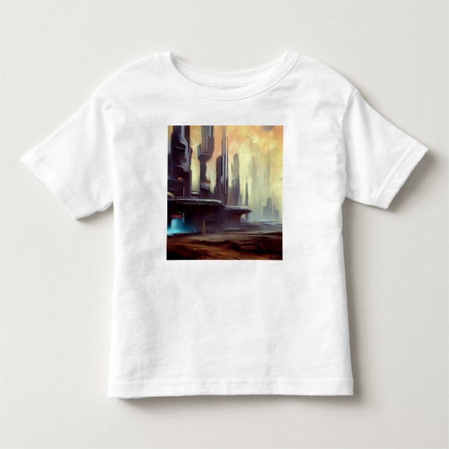Camiseta SF Cidade em um Planeta Estranho 2 (Frente)
