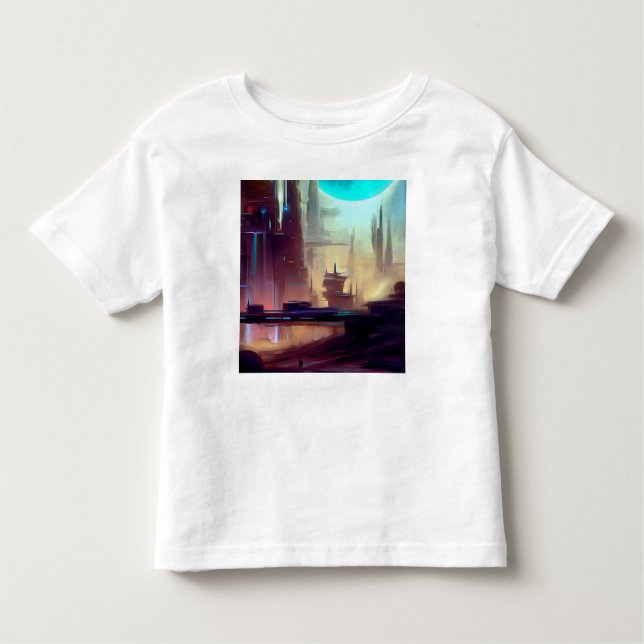 Camiseta SF Cidade em um Planeta Estranho 3 (Frente)