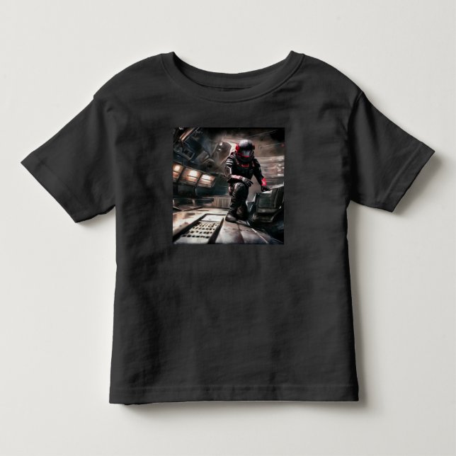 Camiseta SF Hero a bordo nave espacial 3 (Frente)