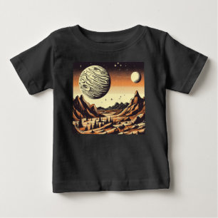 Camiseta SF Mars Landscape Woodcut 1