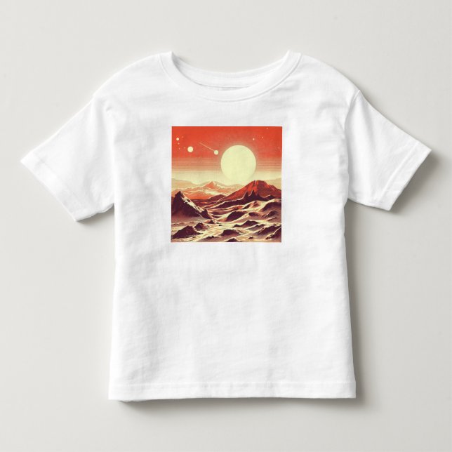 Camiseta SF Mars Landscape Woodcut 2 (Frente)