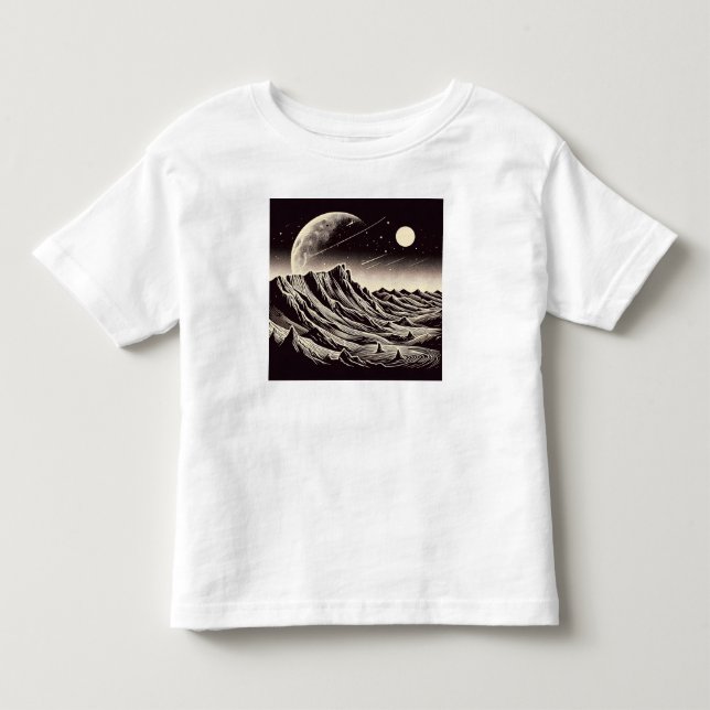 Camiseta SF Mars Landscape Woodcut 3 (Frente)