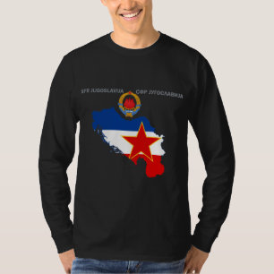 Camiseta SFR Jugoslávia - Mapa - Emblem - Sinalizador