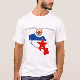 Camiseta SFR Jugoslávia - Mapa - Emblem - Sinalizador