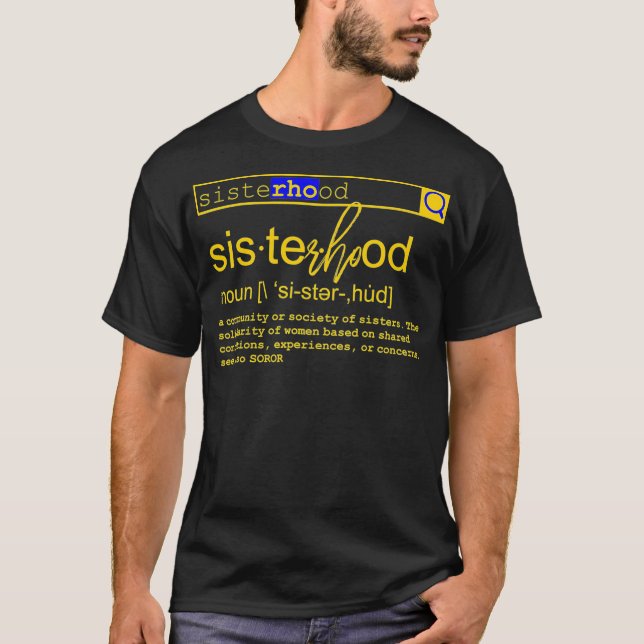 Camiseta SgRho 1922 HBCU SisteRHood Qualificado para P (Frente)