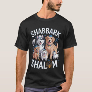 Camiseta Shabbark Shalom Hanukkah Menorah Dogue Judaico Sha