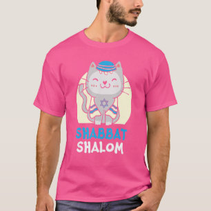 Camiseta Shabbat Shalom Cat Judaísmo Yom Kippur