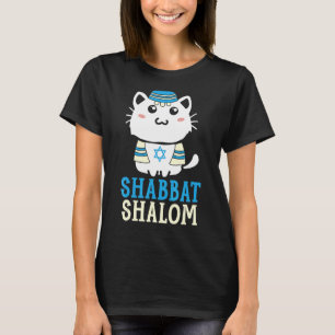 Camiseta Shabbat Shalom Cat Judaísmo Yom Kippur 1