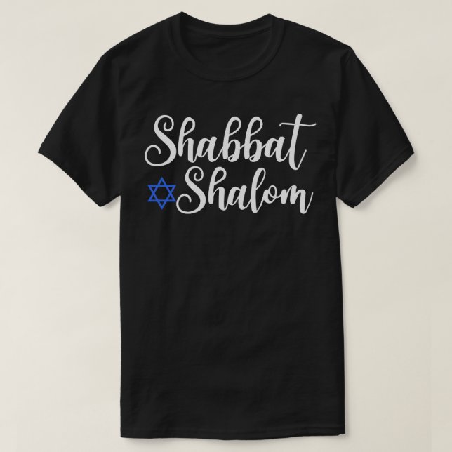 Camiseta Shabbat Shalom para shabbos ou shabbath (banho no  (Frente do Design)