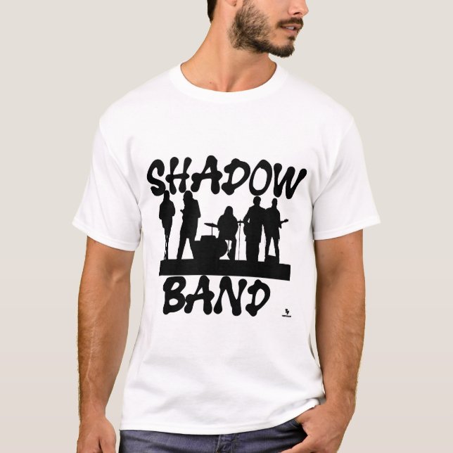 Camiseta Shadow Banda Engraçado Slogan de Música Design (Frente)